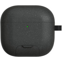 Etui z rozkładaną podstawką i karabińczykiem do AirPods 4 / 5 - ciemnoszary