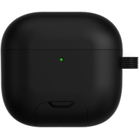 Etui z rozkładaną podstawką i karabińczykiem do AirPods 4 / 5 - czarne