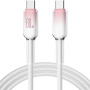 ENKAY Ice Clear pleciony kabel ładujący i do transmisji danych - USB-C na USB-C - 1 m - biały