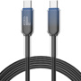 ENKAY Ice Clear pleciony kabel ładujący i do transmisji danych - USB-C do USB-C - 1 m - czarny