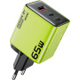 WEKOME WP-U45 GaN szybka ładowarka z portami 2x USB-C / USB-A - 65W - zielony