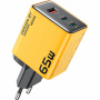 WEKOME WP-U45 GaN szybka ładowarka z portami 2x USB-C / USB-A - 65W - żółty