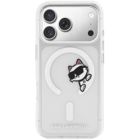 Karl Lagerfeld IML Choupette Peekaboo przezroczyste etui z MagSafe do iPhone 17 Pro Max - przezroczysty