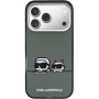 Karl Lagerfeld IML K&CH Heads Logo przezroczyste etui z MagSafe do iPhone 17 Pro Max - szary