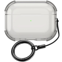Przezroczyste etui z karabińczykiem do AirPods Pro - szare