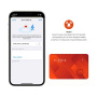 FIXED Tag Card smart lokalizator w formie karty z obsługą Find My - pomarańczowy