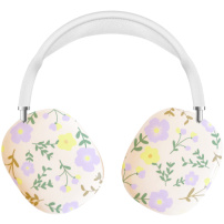 Etui na słuchawki we wzory kwiatowe do AirPods Max 1 / 2 - beżowe