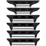 Zestaw zapasowych metalowych klamer o 3 szerokościach do Apple Watch Ultra 49mm / 46mm / 45mm / 44mm / 42mm - 3 szt. - czarny
