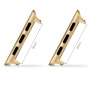 Zestaw zapasowych metalowych klamer o 3 szerokościach do Apple Watch Ultra 49mm / 46mm / 45mm / 44mm / 42mm - 3 szt. - złoty