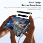 ESSAGER 2w1 audio i ładująca redukcja - 3,5 mm jack / USB-C na USB-C - szara