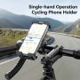 USAMS ZJ082 uchwyt na rower i motocykl na kierownicę i lusterko wsteczne do iPhone - czarno-srebrny