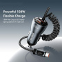 ESSAGER ES-CC29 zestaw ładowarki samochodowej z portami USB-C / USB-A i Kabel USB-C - 108W - 1,2 m - czarny