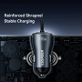 ESSAGER ES-CC29 zestaw ładowarki samochodowej z portami USB-C / USB-A i Kabel USB-C - 108W - 1,2 m - szary