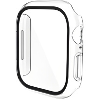 ENKAY błyszczące etui ze szkłem hartowanym do Apple Watch 42mm (Series 10 / 11) - przezroczyste