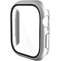 ENKAY metalowe etui ze szkłem hartowanym do Apple Watch 42mm (Series 10 / 11) - srebrne