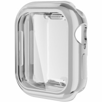 ENKAY etui z miękkiego plastiku z ochroną ekranu do Apple Watch 46mm - srebrne