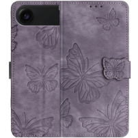 Etui zamykane we wzór motyli do iPhone Air - fioletowe