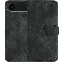 Etui zamykane we wzór motyli do iPhone Air - ciemnoszare