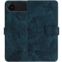 Etui zamykane we wzór motyli do iPhone Air - ciemnoniebieskie