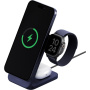 ENERGEA MagTrio 2 3w1 składana magnetyczna bezprzewodowa podstawka do iPhone / Apple Watch / AirPods - 25W - niebieski indygo