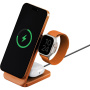 ENERGEA MagTrio 2 3w1 składana magnetyczna bezprzewodowa podstawka do iPhone / Apple Watch / AirPods - 25W - pomarańczowa