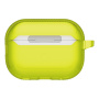 UNIQ Glase Pro Lock przezroczyste etui z zapięciem i karabińczykiem do AirPods Pro 3 - limonkowy