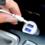HOCO ładowarka samochodowa z dwoma portami USB + lightning złącze dla Apple iPhone / iPad / iPod – biała