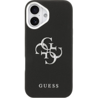 Guess Grained 4G Metal Logo etui do iPhone 17 - czarny