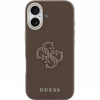 Etui Guess Resin Logo do iPhone 17 - brązowe