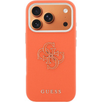 Guess Resin Logo etui do iPhone 17 Pro - pomarańczowy