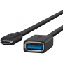 BELKIN redukcja USB-A female / USB-C dla iPhone / iPad / MacBook - 15 cm - czarny