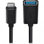 BELKIN redukcja USB-A female / USB-C dla iPhone / iPad / MacBook - 15 cm - czarny