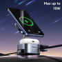 USAMS CD257 Qi2 3v1 składana magnetyczna bezprzewodowa podstawka z kablem USB-C do iPhone / Apple Watch / AirPods - 15W - ciemnoszara