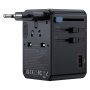 USAMS CC334 GaN uniwersalna ładowarka podróżna z portami 3x USB-C / USB-A i wysuwanymi wtyczkami - 100 - czarny