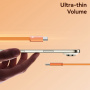 USAMS SJ783 opleciony kabel ładujący i do transmisji danych z podświetleniem - USB-C do USB-C - 1,2 m - ciemnoniebieski