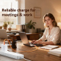 USAMS SJ783 opleciony kabel ładujący i do transmisji danych z podświetleniem - USB-C do USB-C - 1,2 m - ciemnoniebieski