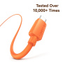 USAMS SJ787 silikonowy kabel ładujący i do przesyłu danych - USB-C do USB-C - 1 m - czarny