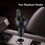 USAMS CC328 Bluetooth FM transmitter do samochodu z portami USB-C / USB-A - 30W - ciemnoszary