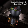 USAMS CC328 Bluetooth FM transmitter do samochodu z portami USB-C / USB-A - 30W - ciemnoszary
