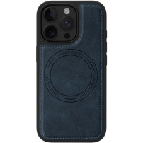 Etui ochronne ze skóry PU z MagSafe do iPhone 13 Pro - ciemnoniebieski