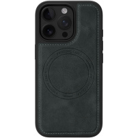 Etui ochronne ze skóry PU z MagSafe do iPhone 13 Pro Max - ciemnoszary