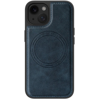 Etui ochronne ze skóry PU z MagSafe do iPhone 14 Plus - ciemnoniebieski