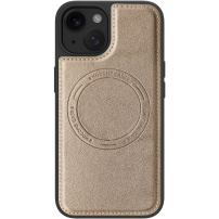 Etui ochronne ze skóry PU z MagSafe do iPhone 15 Plus - złoty
