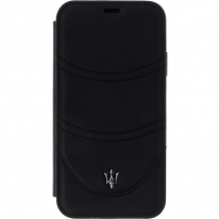 Maserati Granlusso pokrowiec flip do iPhone X / XS - czarny