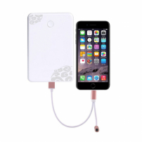 2w1 redukcja Lightning do 3,5 mm jack + USB dla Apple iPhone / iPad - różowo-złota