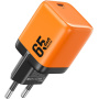 WEKOME WU-09 GaN Adapter do szybkiego ładowania z portem USB-C - 65W - pomarańczowy