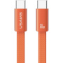 USAMS SJ783 opleciony Kabel ładujący i do przesyłu danych z podświetleniem - USB-C na USB-C - 1,2 m - pomarańczowy