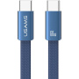 USAMS SJ783 opleciony kabel ładujący i do transmisji danych z podświetleniem - USB-C do USB-C - 1,2 m - ciemnoniebieski