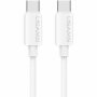 USAMS SJ787 silikonowy kabel ładujący i do przesyłu danych - USB-C na USB-C - 1 m - biały