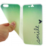 Otwierany / flip gumowy futerał do iPhone 6 / 6S - smile
